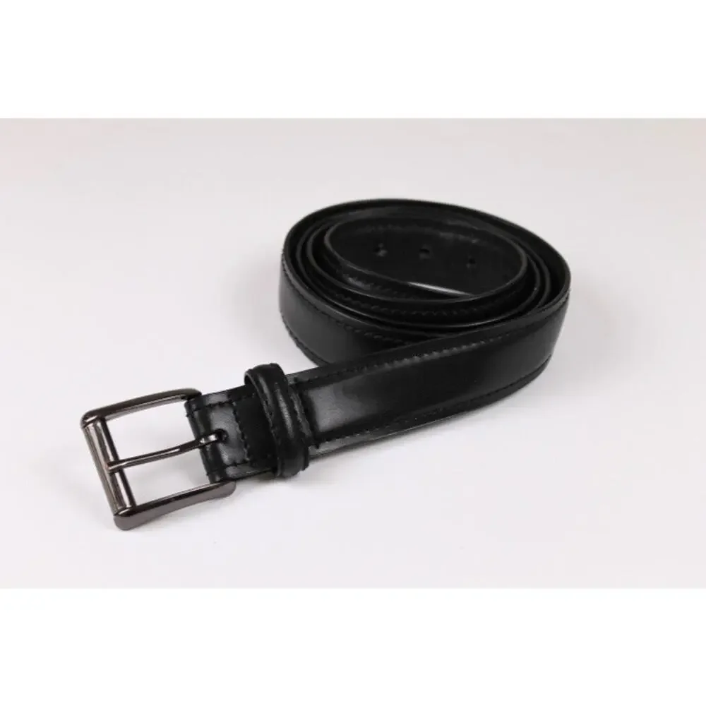 Dickies Genuine Leather Belt Black Men Dress Business Size 50 Graphite Buckle